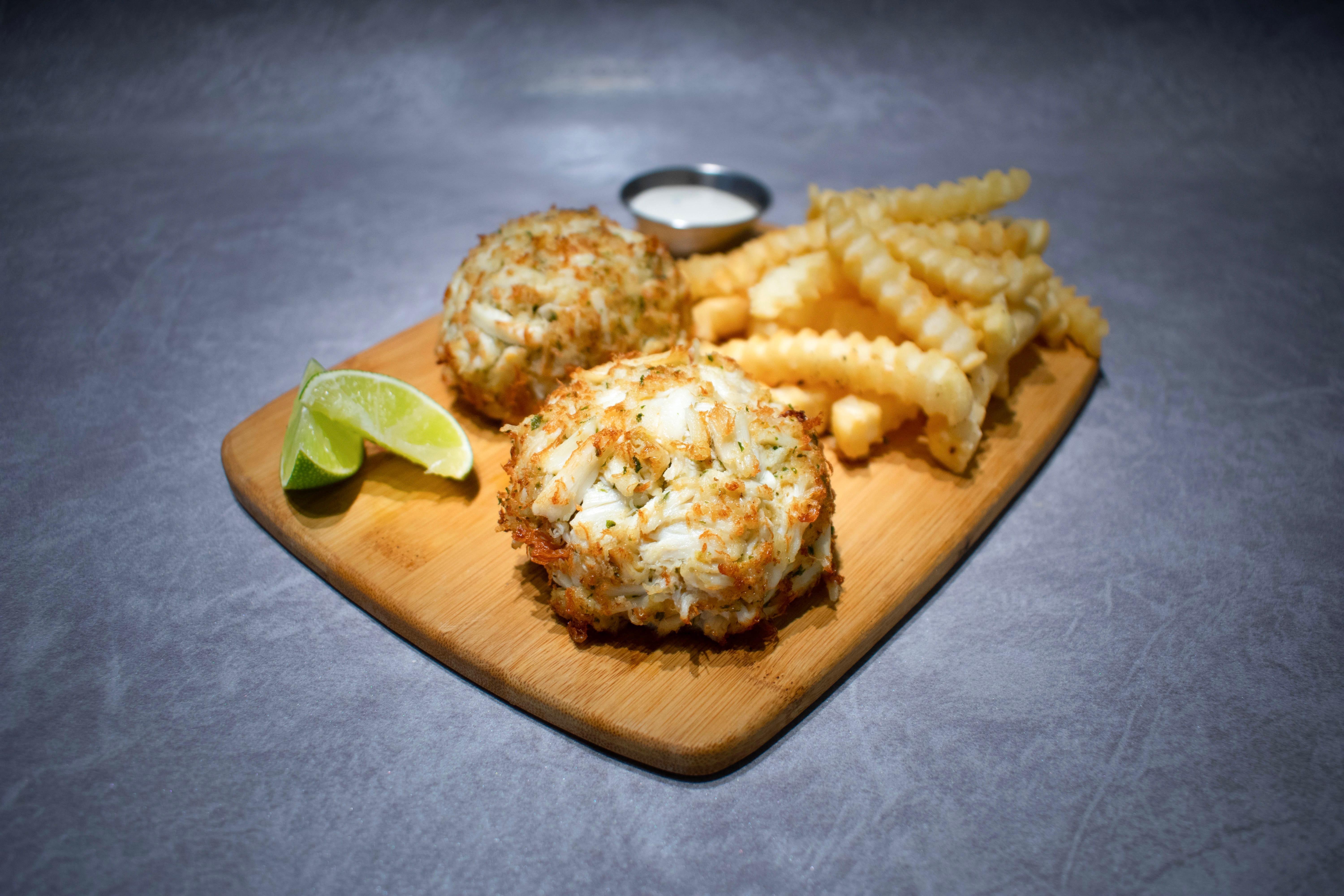 Crab Cakes and fries